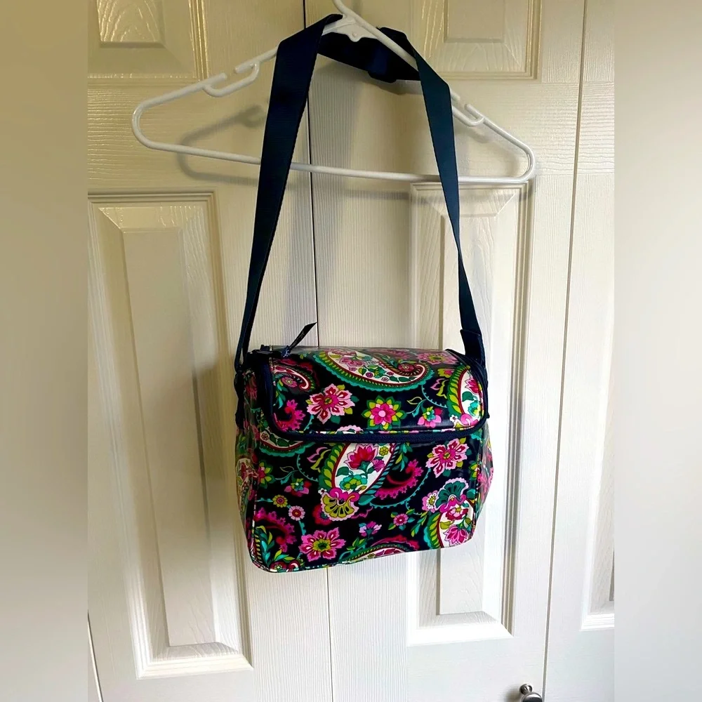 New Vera Bradley Insulated Cooler Floral Patterned Crossbody Bag - Picture 2 of 6